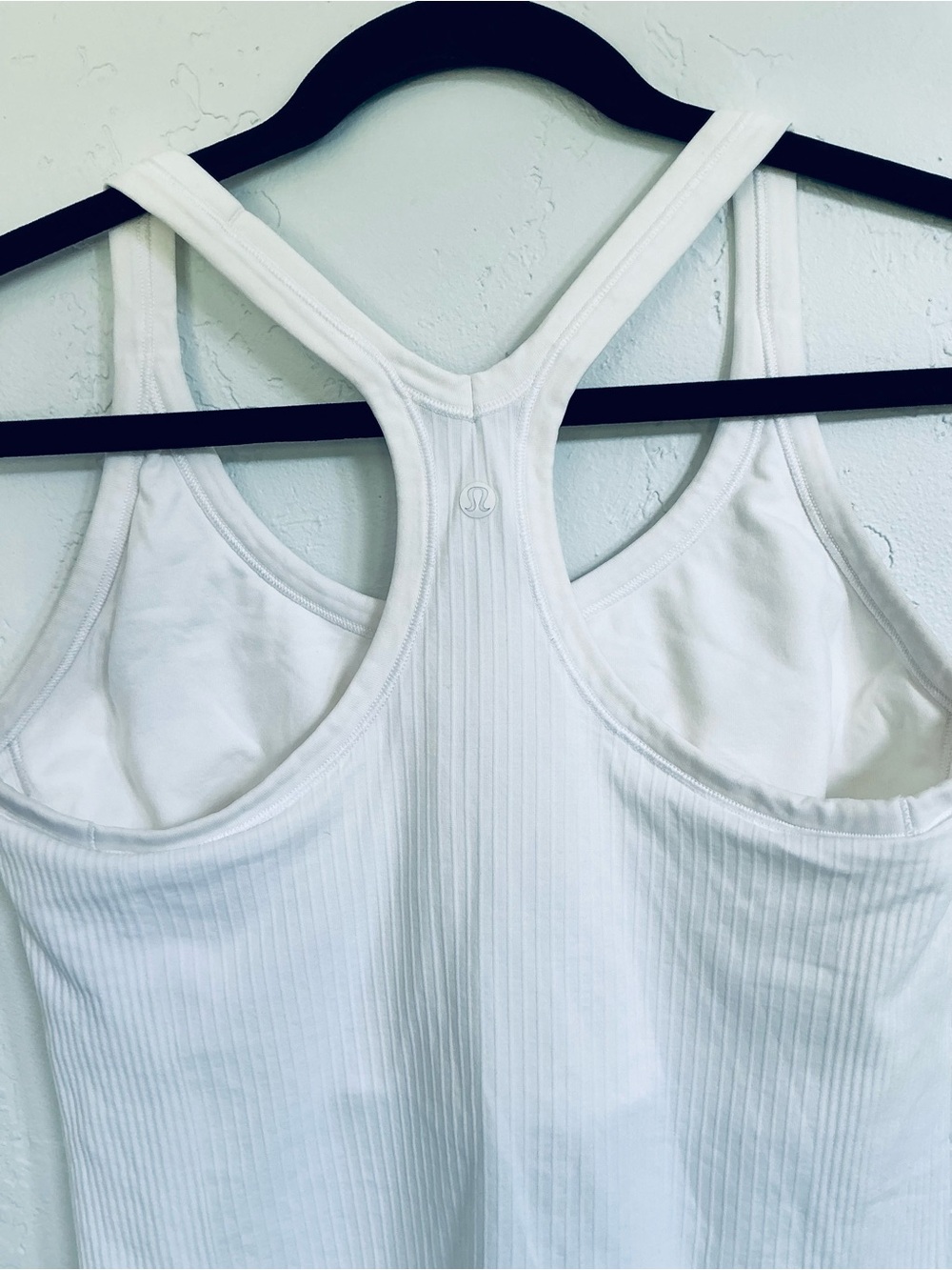Lululemon White Ribbed Racerback Sports Bra Tank - Picture 5 of 7